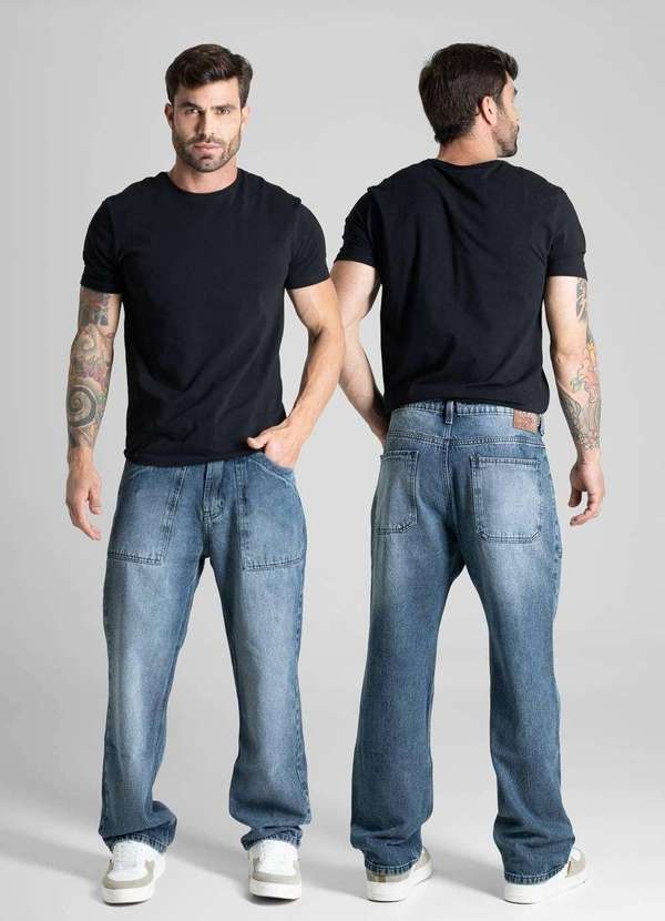 Sawary - Calça Jeans Sawary Baggy - 281048 Azul 6