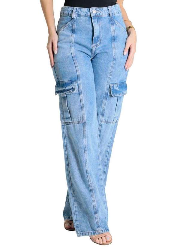 Sawary - Calça Jeans Sawary Wide Leg - 280208 Azul