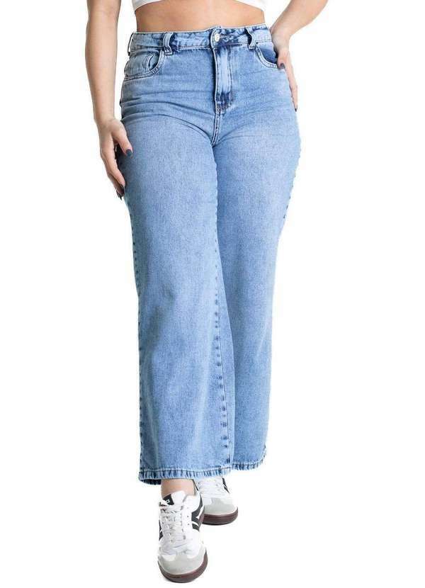 Sawary - Calça Jeans Sawary Wide Leg Petit - 280999 Azul