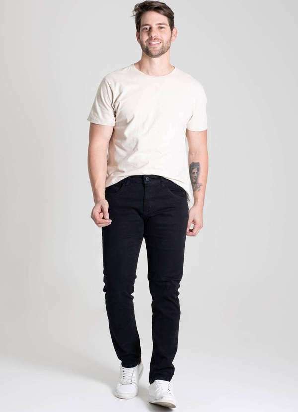 Sawary - Calça Sarja Sawary Skinny - 277142 Preto
