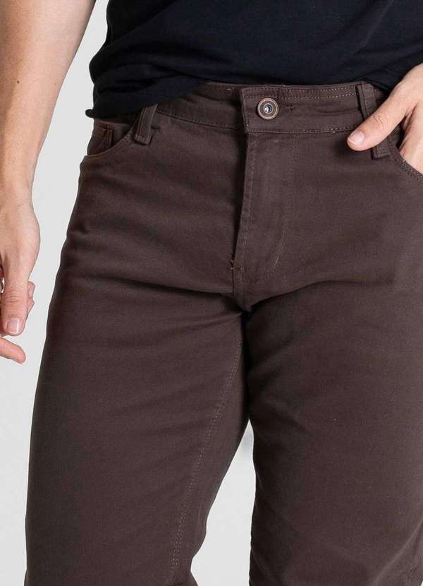 Sawary - Calça Sarja Sawary Skinny- 280994 Marrom 5