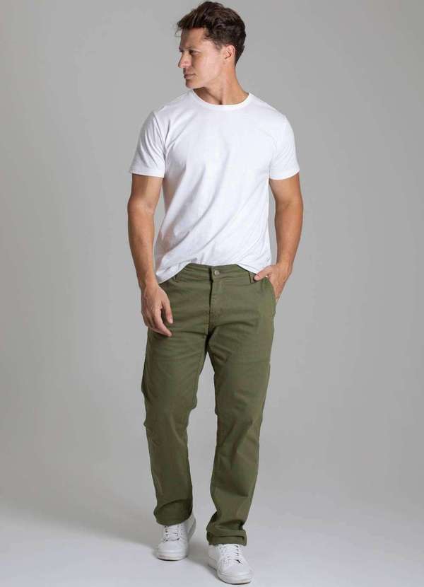 Sawary - Calça Sarja Sawary Skinny - 276817 Verde 2