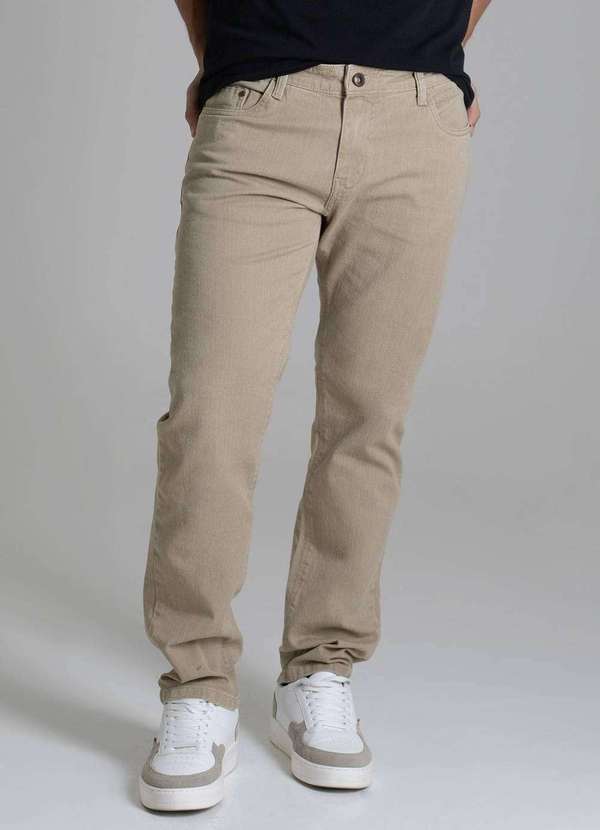 Sawary - Calça Sarja Sawary Slim - 279089 Bege 5