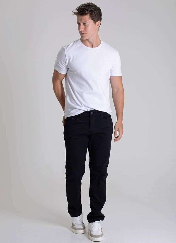 Sawary - Calça Sarja Sawary Slim - 279828 Preto 2