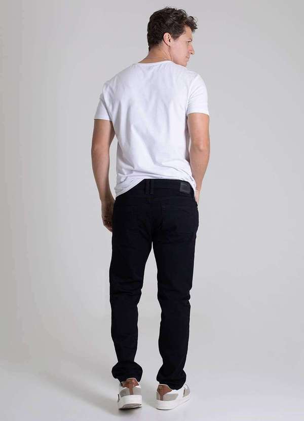 Sawary - Calça Sarja Sawary Slim - 279828 Preto 4