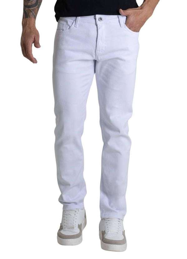 Sawary - Calça Sarja Sawary Slim - 280011 Branco