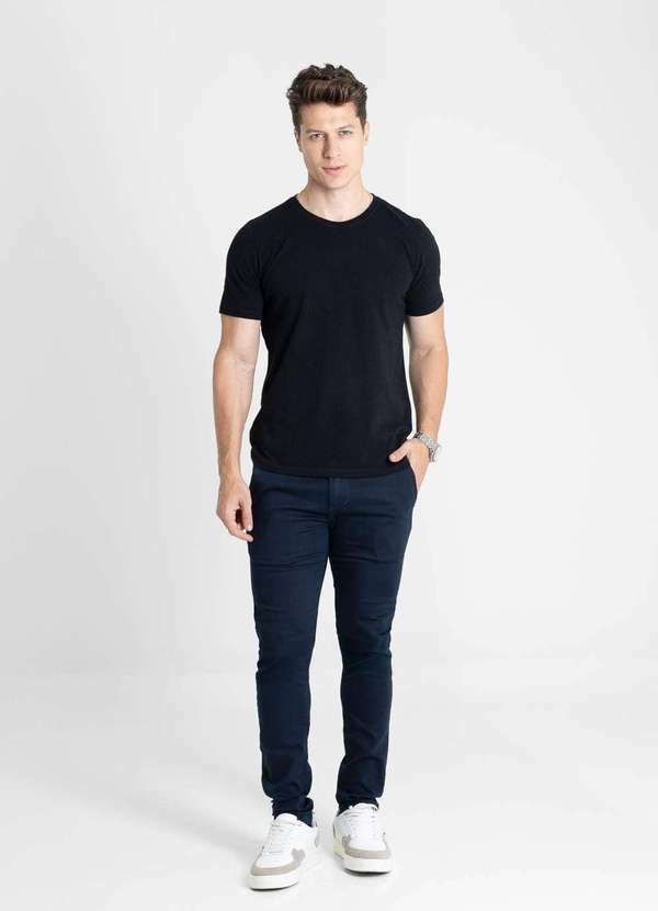 Sawary - Calça Sarja Sawary Slim - 280538 Azul 2