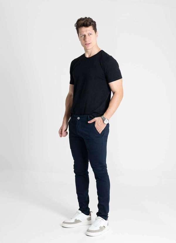 Sawary - Calça Sarja Sawary Slim - 280538 Azul 3