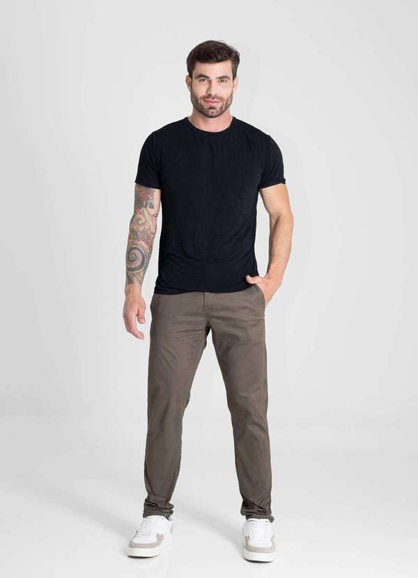 Sawary - Calça Sarja Sawary Slim - 280556 Verde 2