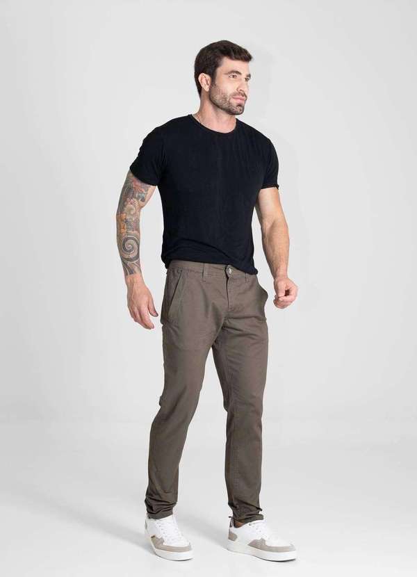 Sawary - Calça Sarja Sawary Slim - 280556 Verde 3