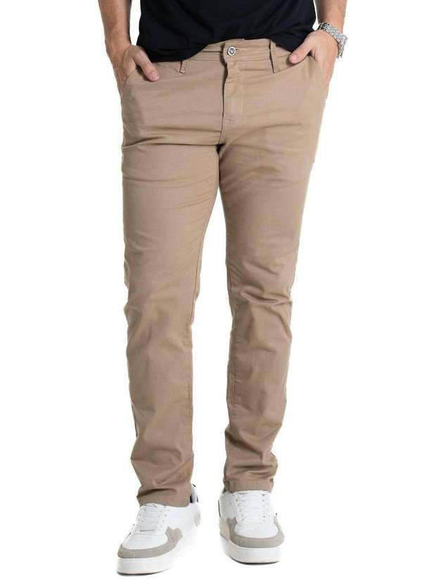 Sawary - Calça Sarja Sawary Slim - 280830 Bege