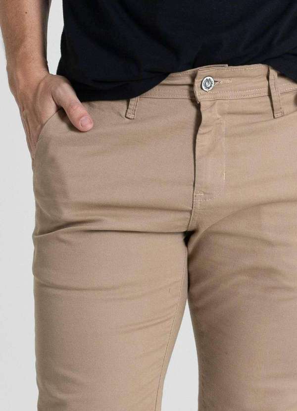 Sawary - Calça Sarja Sawary Slim - 280830 Bege 5