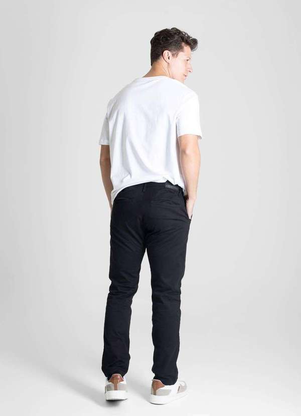 Sawary - Calça Sarja Sawary Slim - 280832 Preto 4