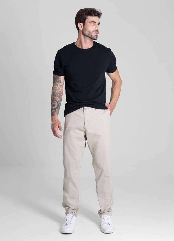 Sawary - Calça Sarja Sawary Slim - 280955 Bege 2