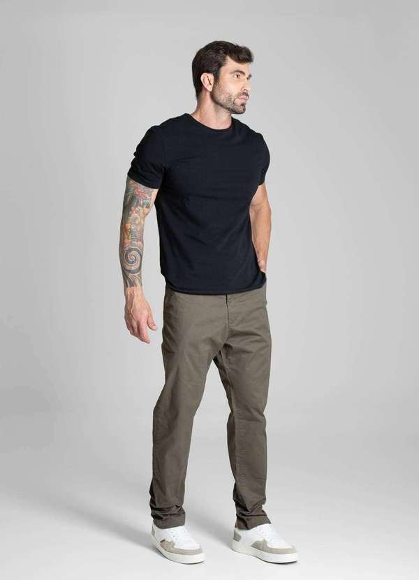 Sawary - Calça Sarja Sawary Slim - 280956 Verde 3