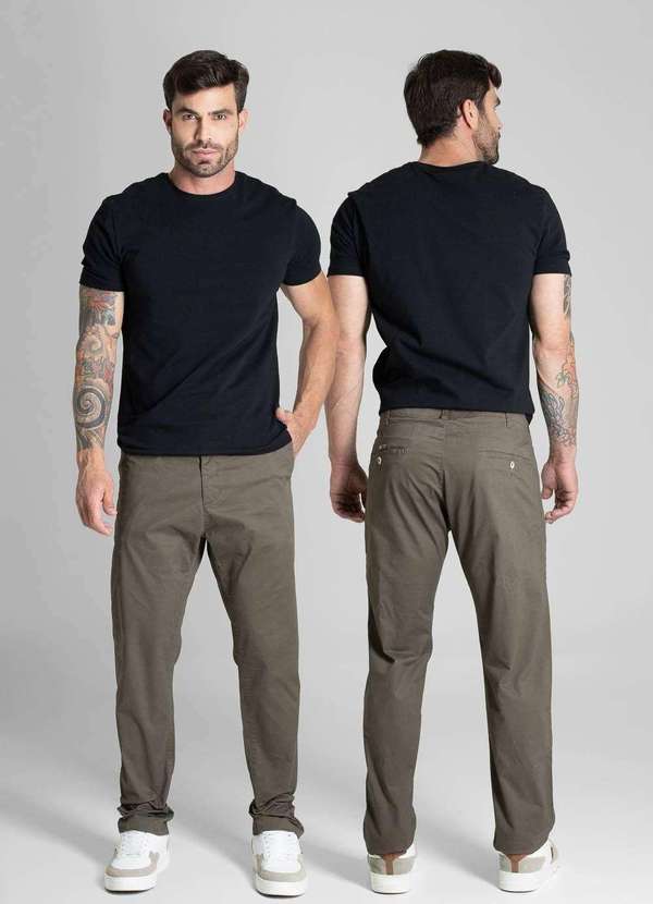 Sawary - Calça Sarja Sawary Slim - 280956 Verde 6