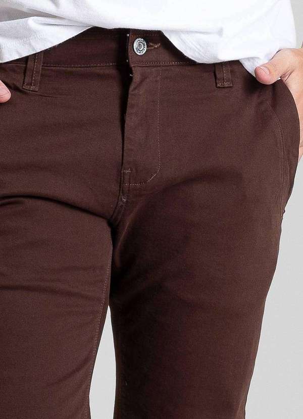 Sawary - Calça Sarja Sawary Slim - 281528 Marrom 5