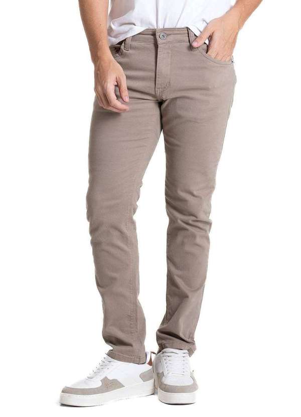 Sawary - Calça Sarja Sawary Slim - 282097 Bege