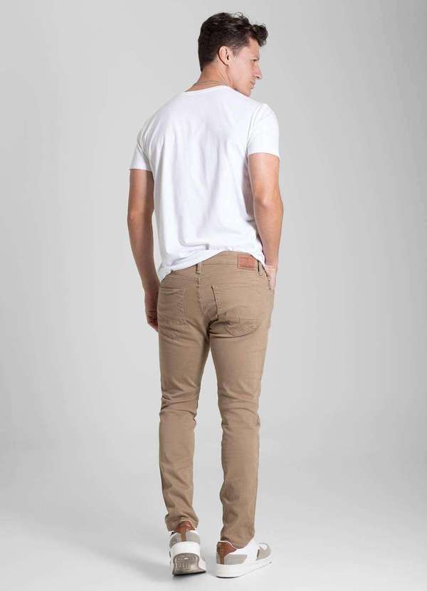 Sawary - Calça Sarja Sawary Slim - 282101 Bege 4