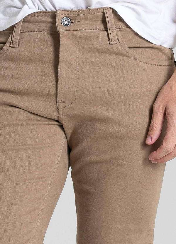 Sawary - Calça Sarja Sawary Slim - 282101 Bege 5
