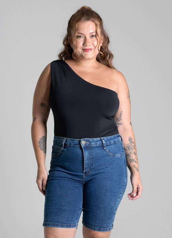 Sawary - Bermuda Jeans Sawary Plus Size - 279361 Azul 2