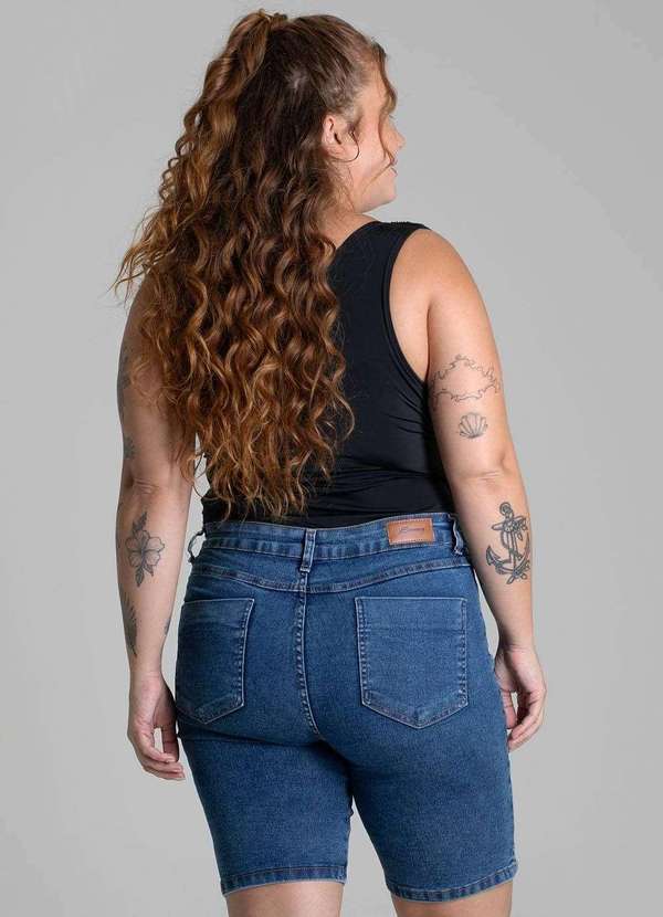 Sawary - Bermuda Jeans Sawary Plus Size - 279361 Azul 4