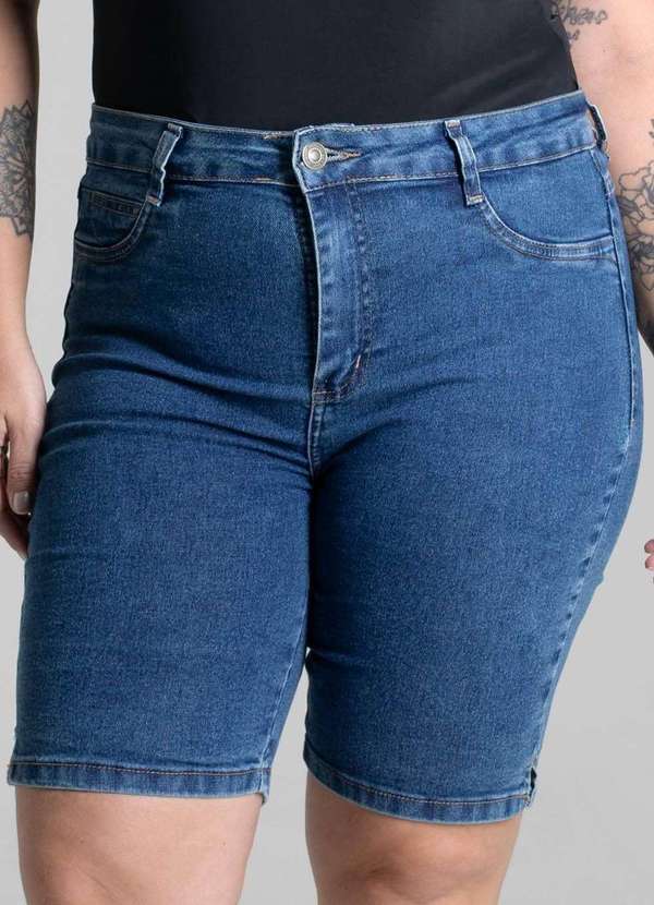 Sawary - Bermuda Jeans Sawary Plus Size - 279361 Azul 5
