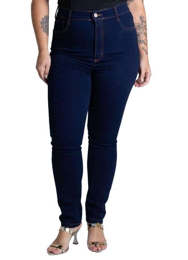 Sawary - Calça Jeans Sawary Cigarrete Plus Size - 279441 Azul