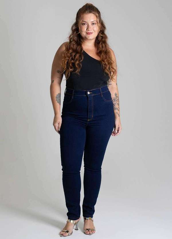 Sawary - Calça Jeans Sawary Cigarrete Plus Size - 279441 Azul 2