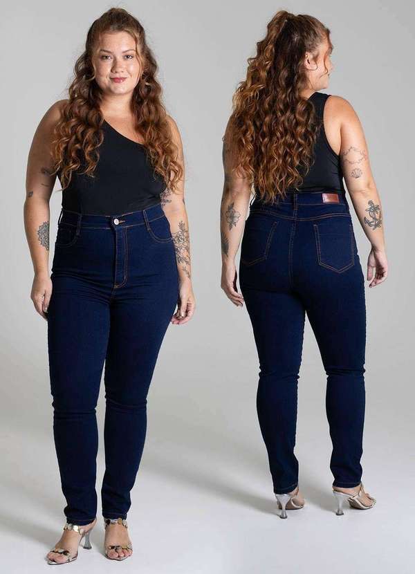 Sawary - Calça Jeans Sawary Cigarrete Plus Size - 279441 Azul 6
