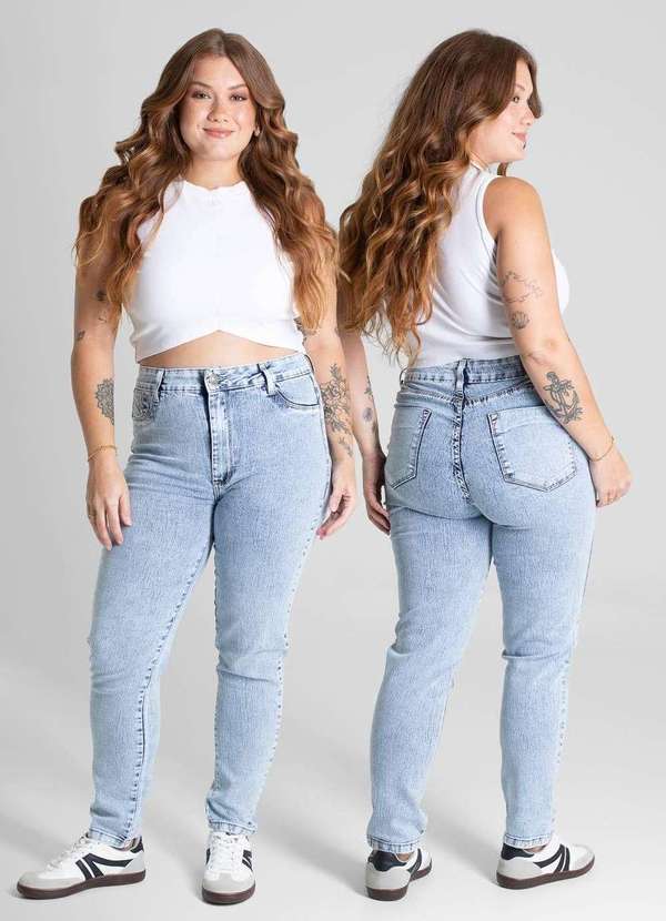 Sawary - Calça Jeans Sawary Cigarrete Plus Size - 281525 Azul 6