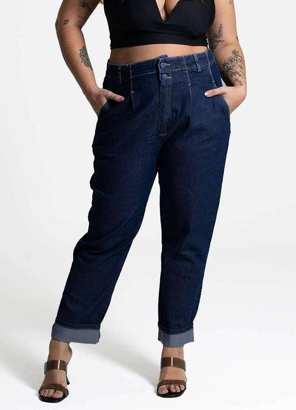 Sawary - Calça Jeans Sawary Plus Size Azul