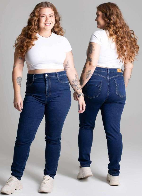 Sawary - Calça Jeans Sawary Plus Size Azul 7