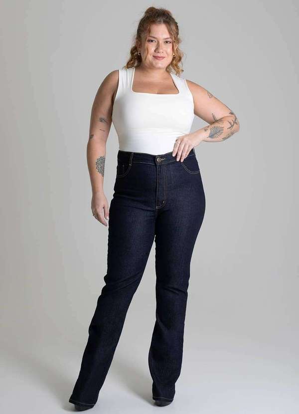 Sawary - Calça Jeans Sawary Plus Size Bootcut - 275222 Azul 2