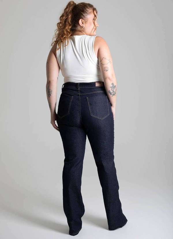 Sawary - Calça Jeans Sawary Plus Size Bootcut - 275222 Azul 4