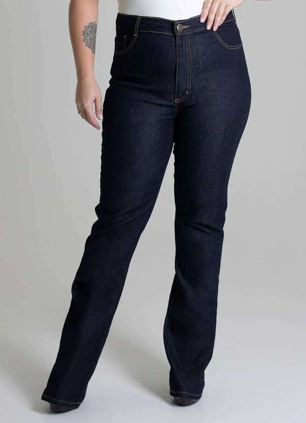 Sawary - Calça Jeans Sawary Plus Size Bootcut - 275222 Azul 5