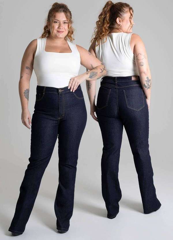 Sawary - Calça Jeans Sawary Plus Size Bootcut - 275222 Azul 6