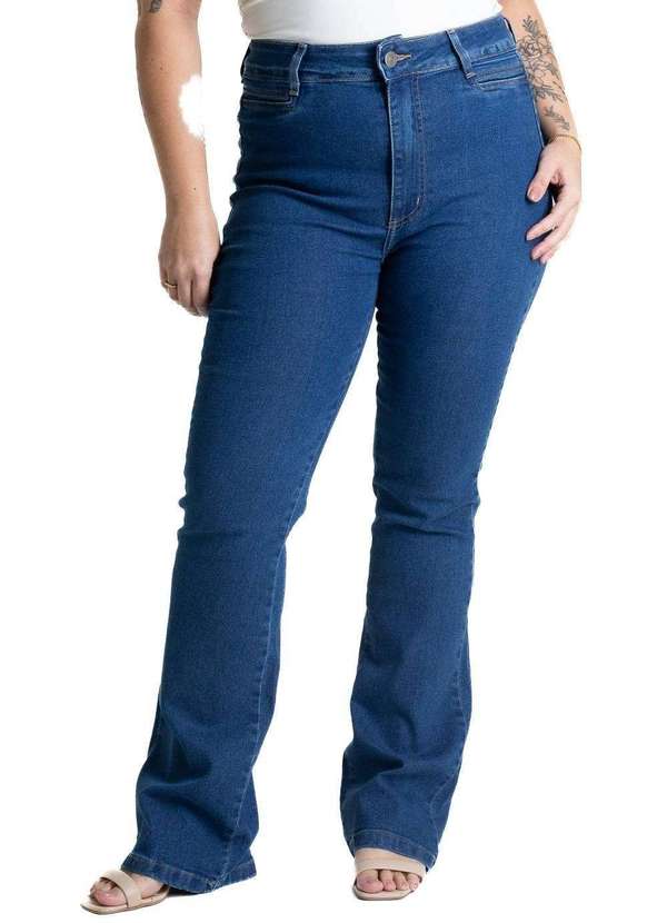 Sawary - Calça Jeans Sawary Plus Size Bootcut - 280620 Azul