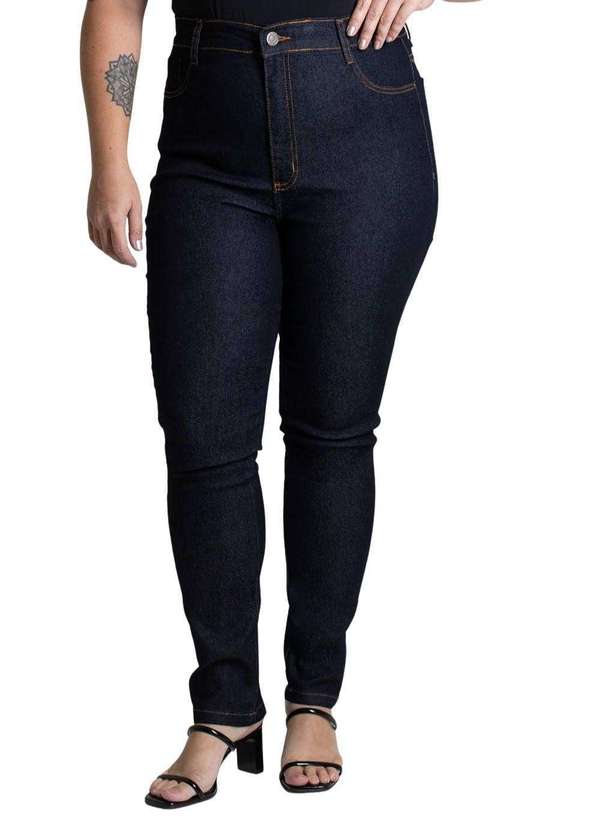 Sawary - Calça Jeans Sawary Plus Size Cigarrete - 279440 Azul