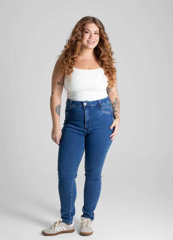 Sawary - Calça Jeans Sawary Plus Size Levanta Bumbum Petit - 280802 Azul 2