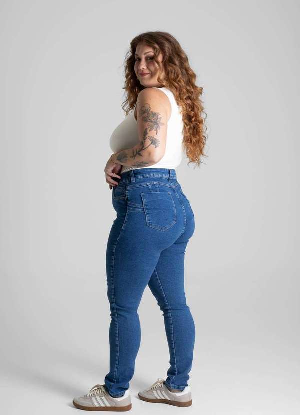 Sawary - Calça Jeans Sawary Plus Size Levanta Bumbum Petit - 280802 Azul 3