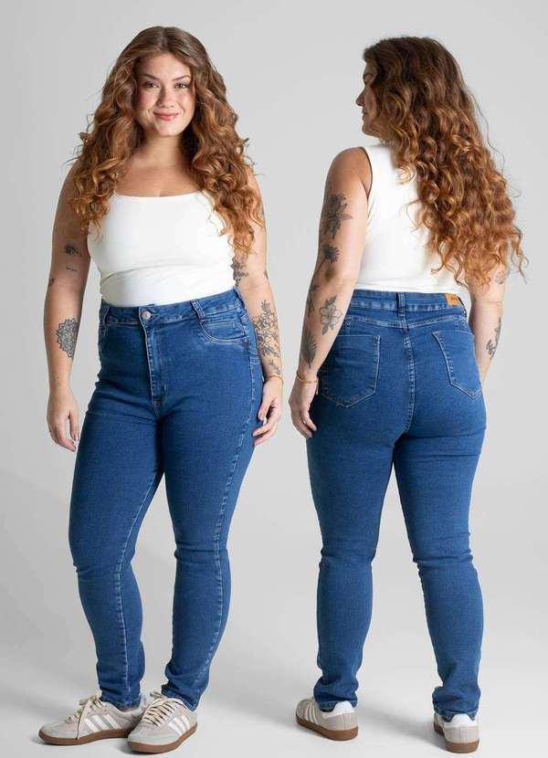 Sawary - Calça Jeans Sawary Plus Size Levanta Bumbum Petit - 280802 Azul 6