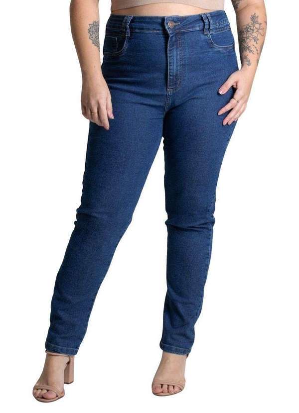 Sawary - Calça Jeans Sawary Plus Size Mom - 277973 Azul