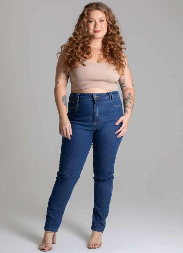 Sawary - Calça Jeans Sawary Plus Size Mom - 277973 Azul 2