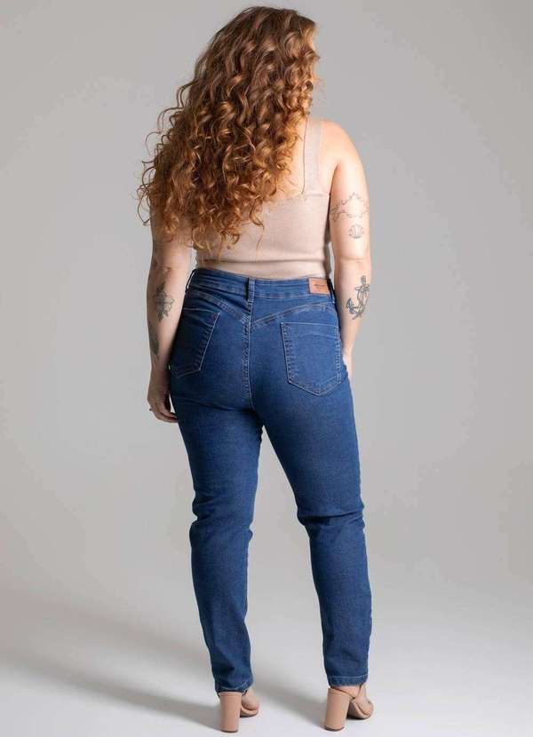 Sawary - Calça Jeans Sawary Plus Size Mom - 277973 Azul 4