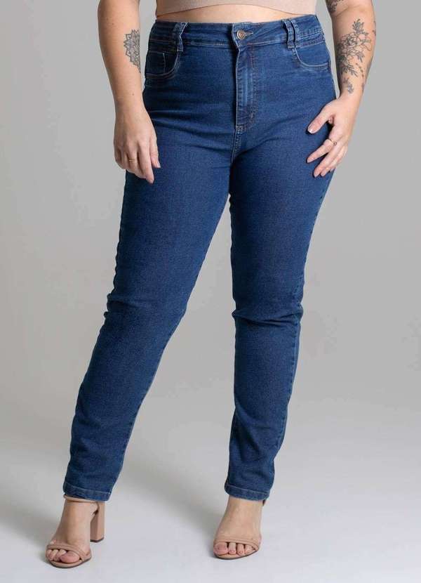 Sawary - Calça Jeans Sawary Plus Size Mom - 277973 Azul 5