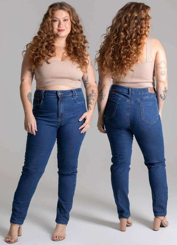 Sawary - Calça Jeans Sawary Plus Size Mom - 277973 Azul 6