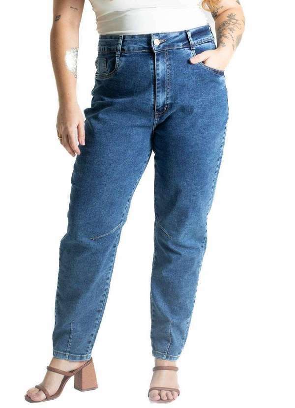 Sawary - Calça Jeans Sawary Plus Size Mom - 281059 Azul