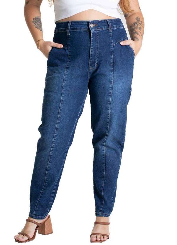 Sawary - Calça Jeans Sawary Plus Size Mom - 281138 Azul