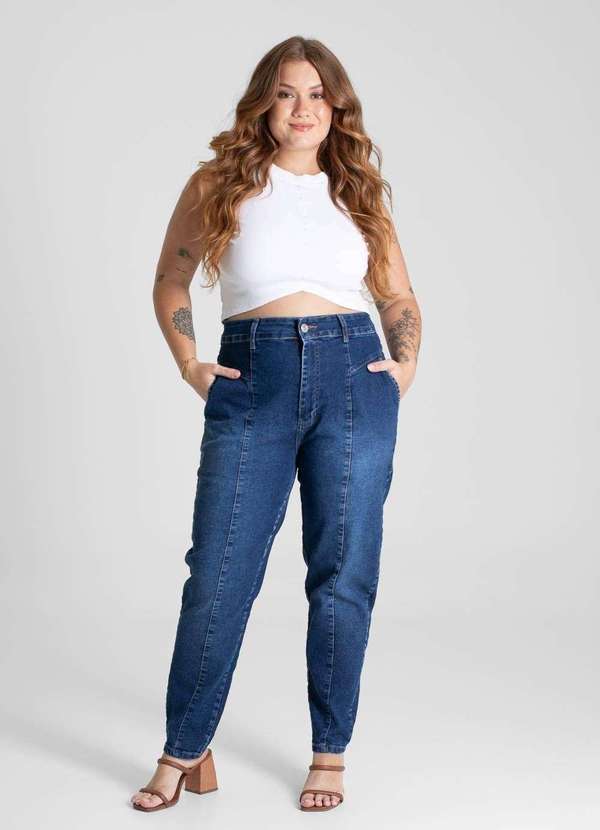 Sawary - Calça Jeans Sawary Plus Size Mom - 281138 Azul 2